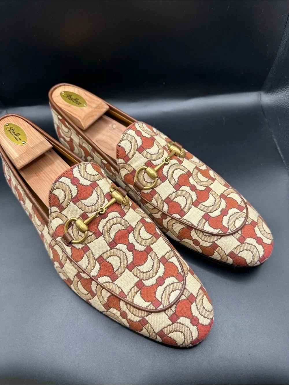 Gucci Monogrammed Bit Loafer G10.5 CLEAN